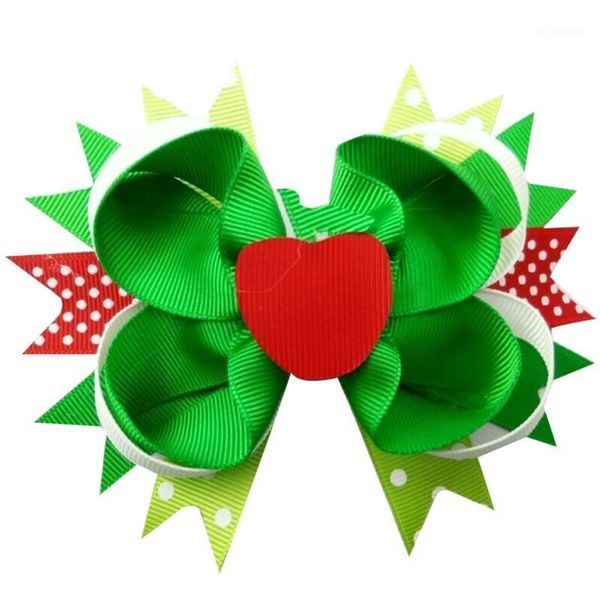 

hair accessories 10pcs 5'' est character apple bows school patriotic bow inspired clips fashion accessories1, Slivery;white