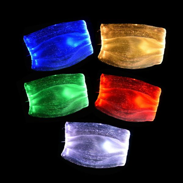 

washable multicolor fashion glowing pm2.5 luminous led reuseable design face masks for christmas party festival masquerade rave mask