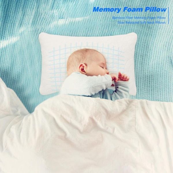

pillow bamboo fiber memory foam slow rebound soft orthopedic neck pillows1