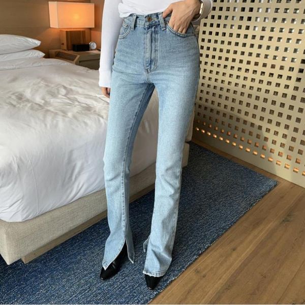 

women's jeans women long 2021 autumn korean fashion streetwear pants street female denim loose mop, Blue