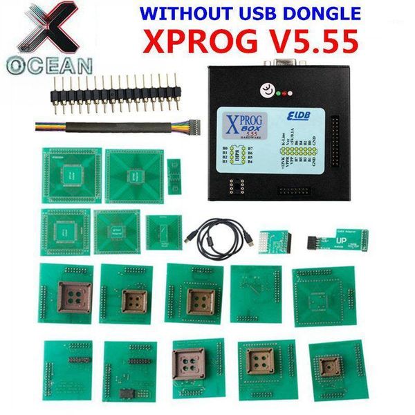 XPROG V5 55 XPROG M ECU Programcı 55 USB Dongle Kutusu Olmadan 55 ECU Çip Tunma Kiti Özellikle Cas4 Decryp12383