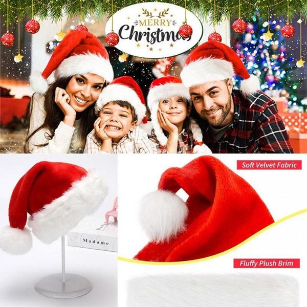 

christmas santa claus hats red and white dhl cap party hats for santa claus costume 2021 decoration for kids christmas hat fy6187
