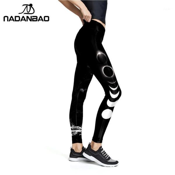 

nadanbao high waist leggings white tree of life printed women's fitness legging workout pants slim elastic outside legins1, Black