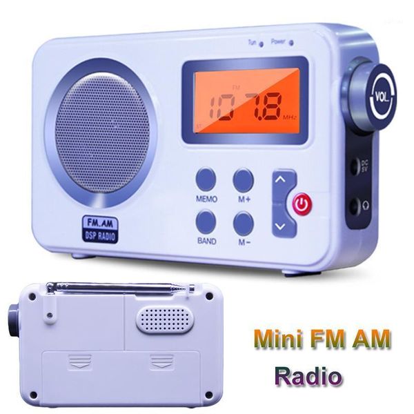 

mini fm am dsp radio portable receiver hifi speaker with lcd display 3.5mm headphone jack1