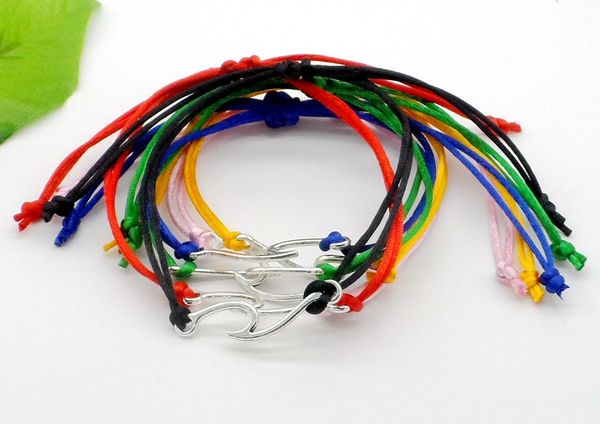 

factoryar5vadjustable charms string cord wave 20pcs/lot lucky red bracelet diy jewelry new gift
