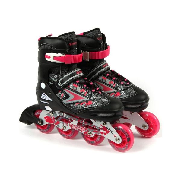 

delta mega 682 inline skate silikon wheel aluminum skate (size 39-42)
