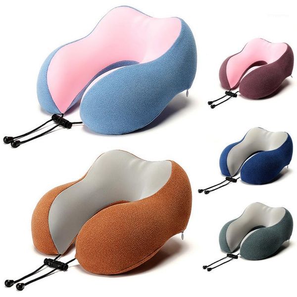 

neck travel pillow folding neck air cushion u-shape inflatable portable comfortable business trip outdoor drop shipping1