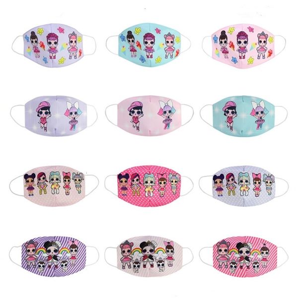

factory girl cartoon doll kids cosplay 12style dress lower half face mouth muffle reusable dust warm windproof cot