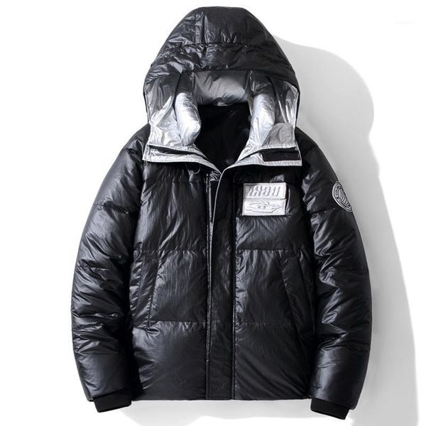 

cross border men's new down jacket men's short winter outdoor thickened winter coat wish amazon1, Black