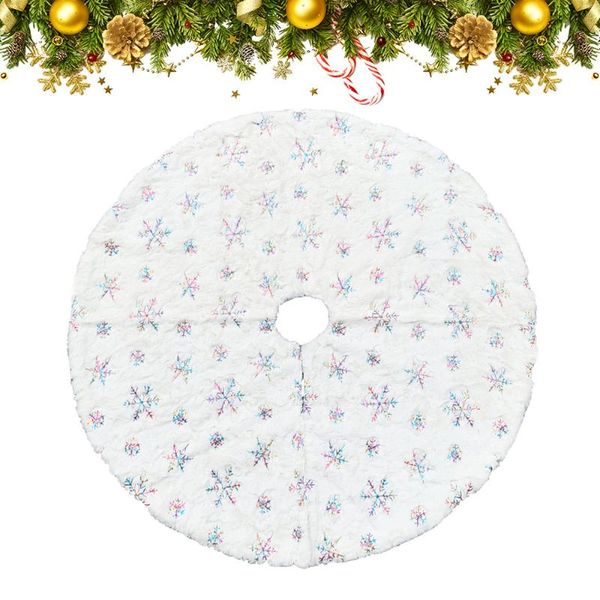

1 pc christmas tree foot carpet fashion round festive christmas tree skirt xmas apron for holiday xmas party