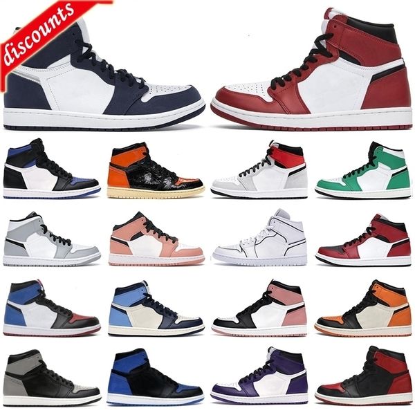 

2021 men basketball shoes 1s high og jumpman 1 black metallic gold dark mocha midnight navy light smoke grey mens women trainers sneakers