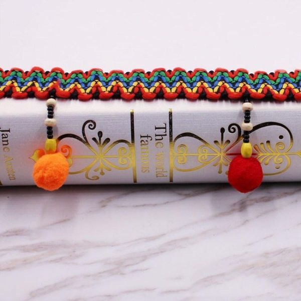 

bohemian tassel lace ribbon 7cm pompom trim fabric diy sewing garment shoes bag gift crafts materials accessory 1yards lot h qylycq