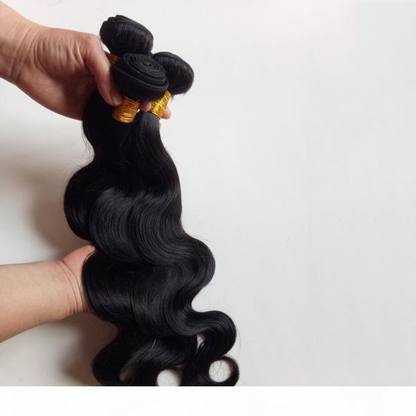 

european brazilian virgin human hair weft price 8-28inch body wave natural colour full cuticle aligned mink peruvian indian remy hair, Black