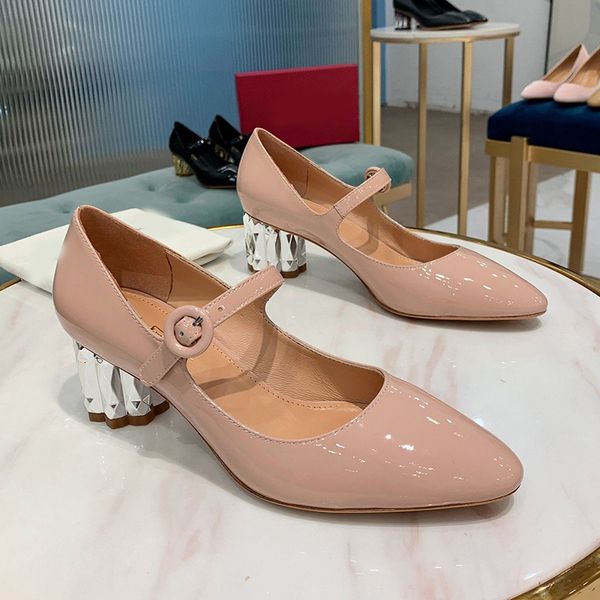 

office dress apartment nude genuine leather woman metal buckle apartments moccasins slide ballet shoes ladies t0m2, Black