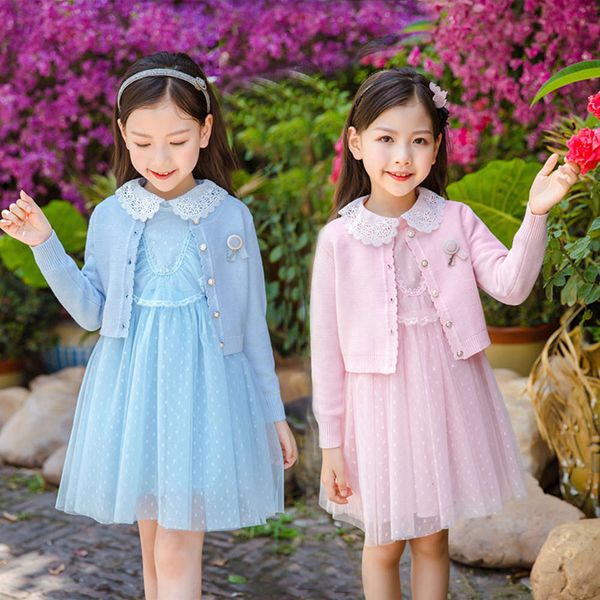 

children's girls' suit 2020 fur korean two piece autumn and winter princs drs, Red;yellow