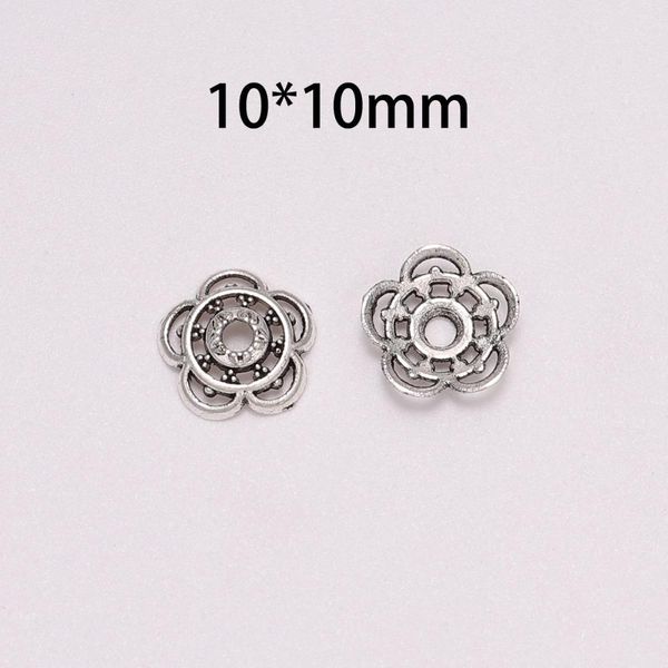 

50pcs lot 10mm bead caps for jewelry making bead caps end receptacle flower torus diy spaced apart jewelry accessories h jllrok, Silver