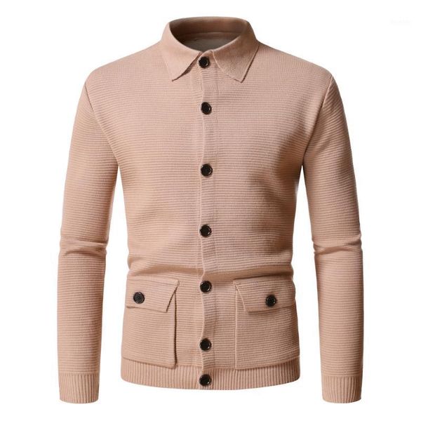 

mens winter business cardigan for japanese casual clothing vintage knit sweater with pockets slim buttons blouse office jackets1, White;black