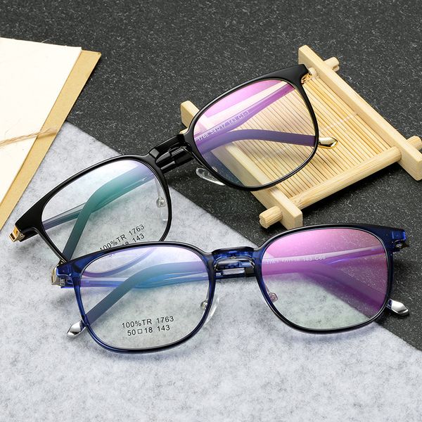 

new flat lens tr90 glasses mobile phone computer square goggles 1763, White;black