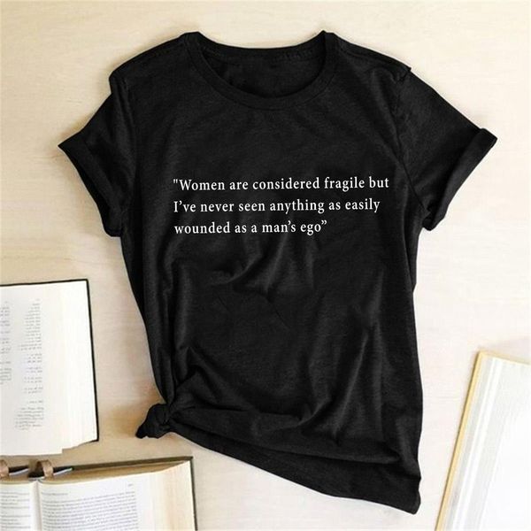 

feminist t shirt women graphic print t shirt harajuku women female girl summer short sleeve t-shirt tee shirt chemise femme, White