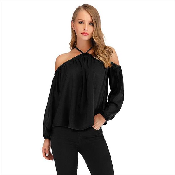 

women fashion spaghetti strap off slip shoulder elegant spring chiffon camisole ladies cami tank girls black tees, White