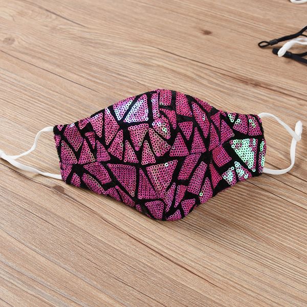 

20jlparty sequined masks nightclub fashion anti-dust bling pm2.5 adjustable mouth reuse face mask 11 colors