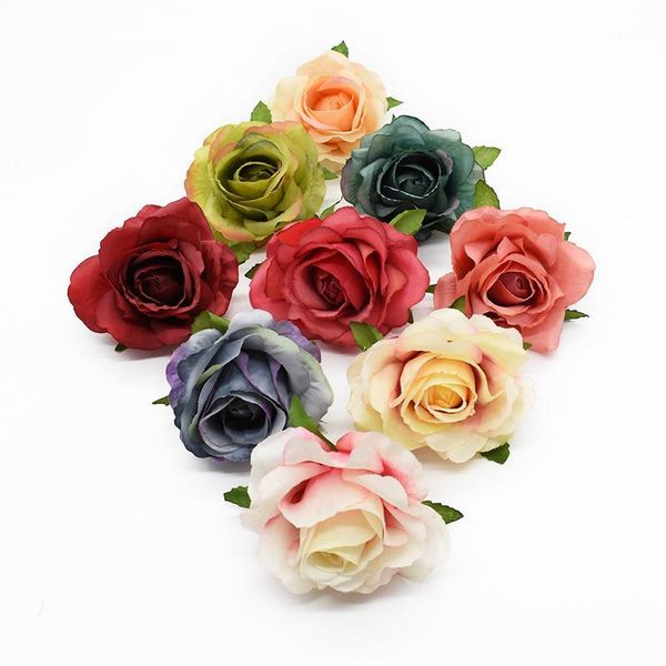 

30/50 pcs artificial flowers silk roses wedding bridal bouquet home decor accessories fake flowers scrapbook diy headwear gifts1