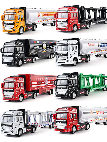 

semi trailer model of alloy for children's truck
