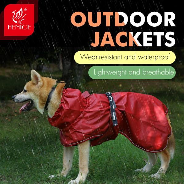 

fenice outdoor raincoat for pet dogs breathable waterproof 3m reflective coldproof jacket adjustable
