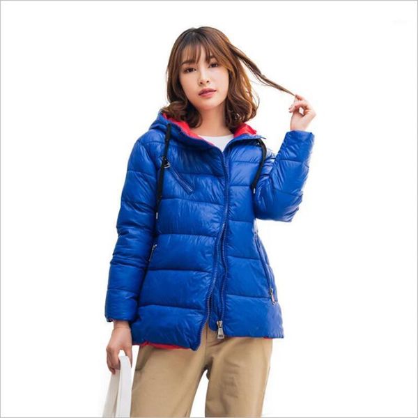 

2018 new winter for women ladies loose cotton younger 3 colors down jacket cotton parks women solid color warm coat, Black