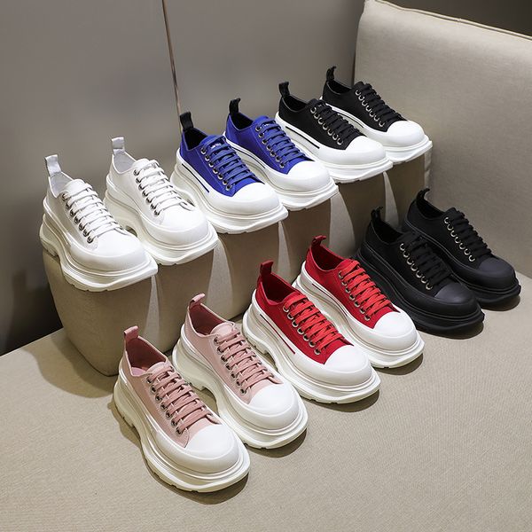 

platform canvas shoes sneakers women men designer oversized tread slick boot arrivals high triple black white royal blue pink red magnolia w