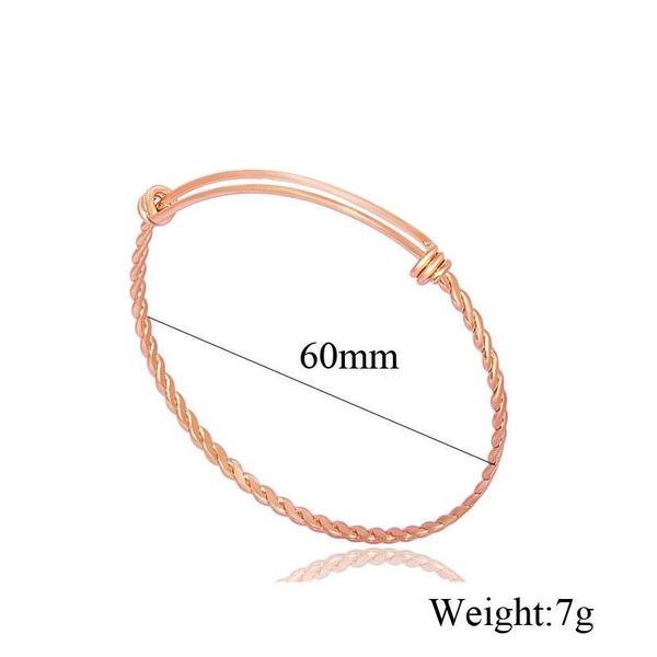 

wholesale rose gold & gold colors wire bracelets diy titanium steel jewelry cable wire bangle adjustable expan sqcgoe new_dhbest, Black