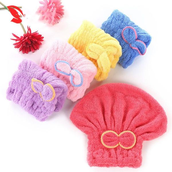 

microfiber women bathroom hair towel quick-dry hair hat turban super absorbent head wrap shower cap bath towels bonnets