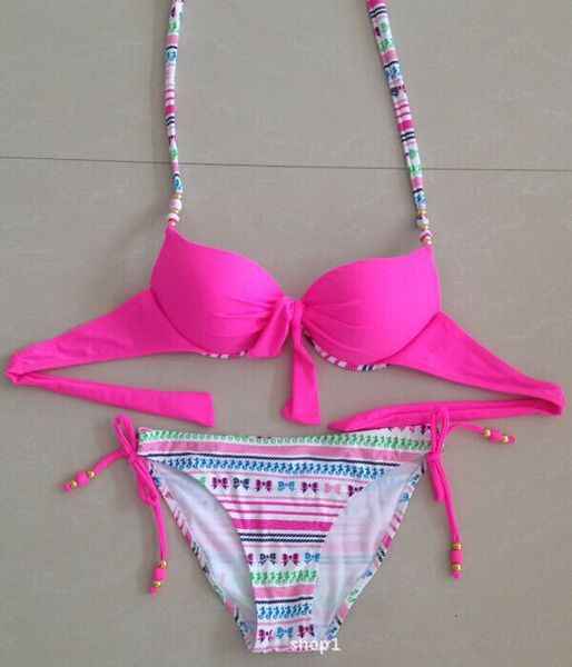 

clearance women's high end swimsuits two pieces split swimsuit female bikini set girls swimwear bathing suit underwire, White;black