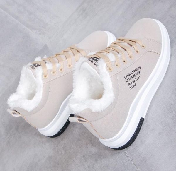 

cotton shoes female new women's boots winter plus velvet cotton shoes thick-soled warm snow women's boots, Black