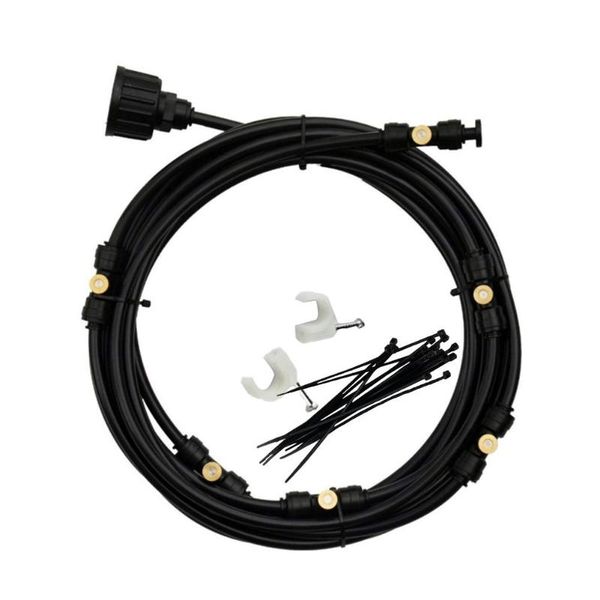 

garden misting cooling system kit for greenhouse garden irrigation mister line waterring irrigation mister line 6m-18m system
