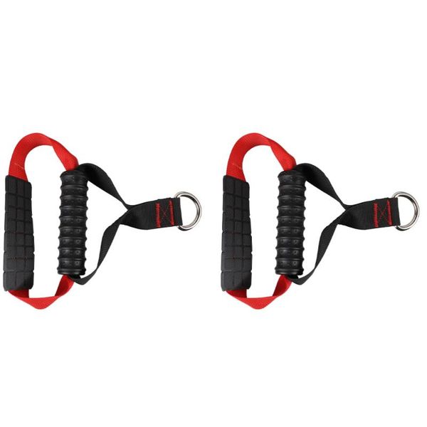 

resistance bands 2pcs d-ring pull rope chest expander holder cable bar handle elastic string for woman salon home