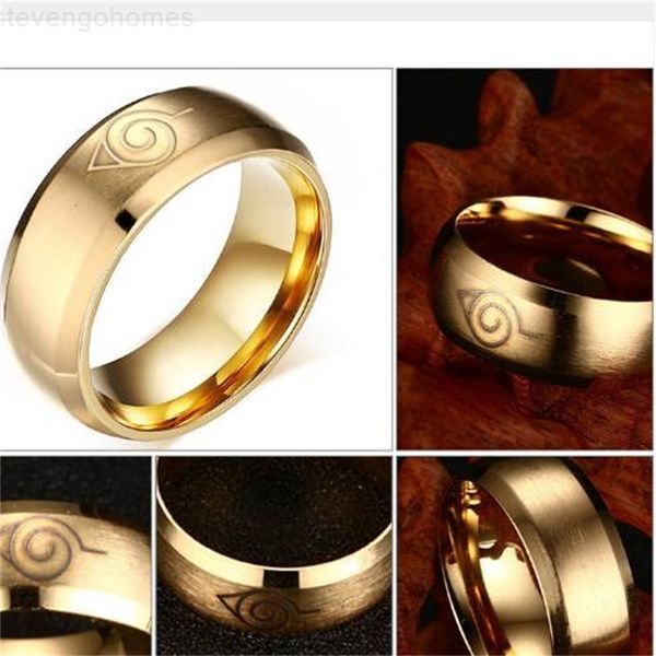 

factory6jl0charm men black titanium rings naruto movie, Silver