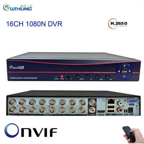 

16ch cctv video recorder 16 channel dvr red panel onvif p2p 1080p home video surveillance for cvbs ahd camera analog ip camera1, Black;white