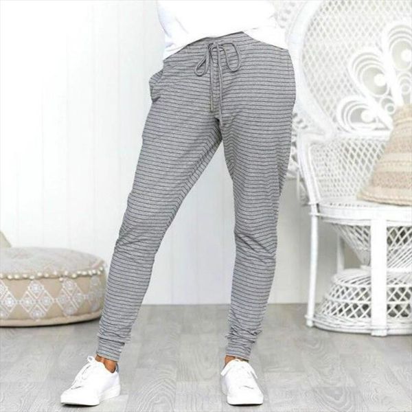 

fashion high waist pencil pants casual trousers 2020 spring striped pants for women drop shipping good quality, Black;white