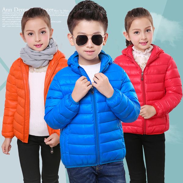 

2020 new light thin children's down jacket for boys and girls, Blue;gray