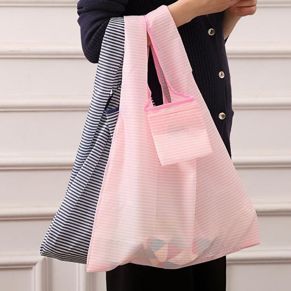 

bags eco friendly storage handbag foldable usable shopping reusable portable grocery nylon large bag pure lx1233lkvd