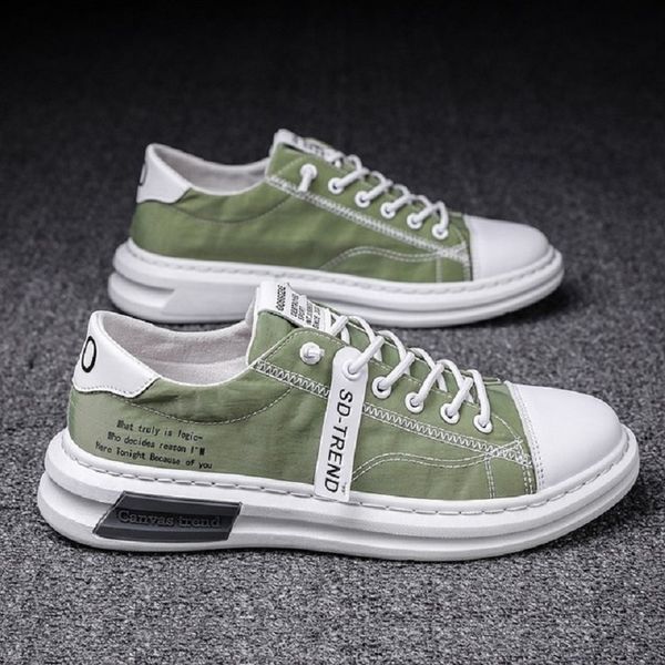 

tide summer low-end men canvas flat bottom casual korean version of old beijing shoes y200801, Black