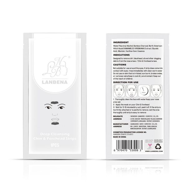 

20pcs deep cleansing blackhead masks chin & forehead masks acne treatment pore shrink