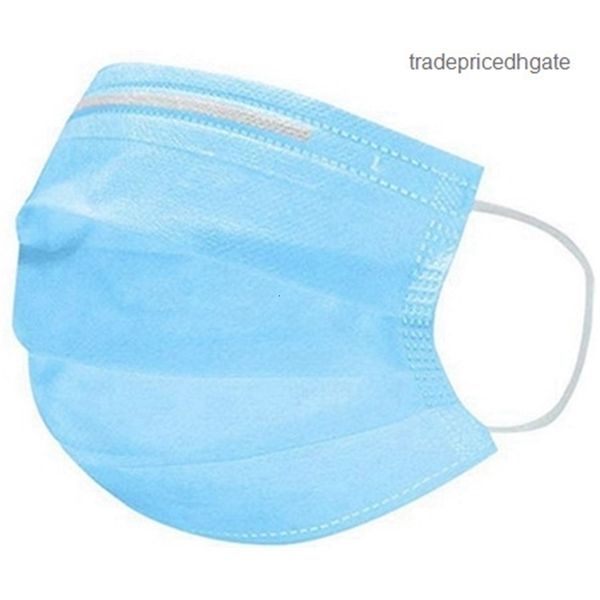

face fast in masks disposable stock elastic shipping ear loop 3 ply breathable comfortable blocking dust air pollution protection pack