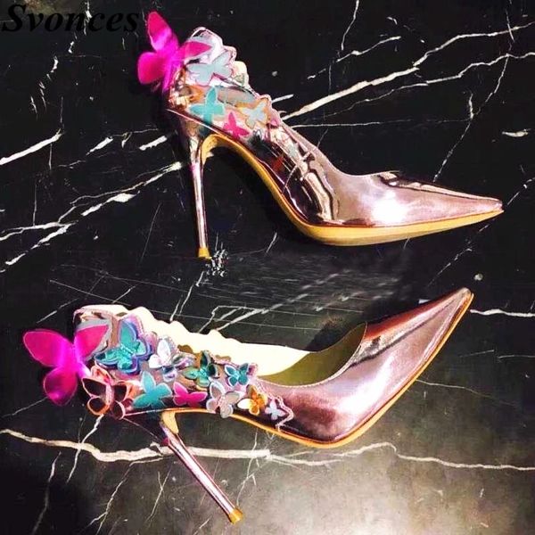 

purple beauty reflecting light 3d high heels feminine butterfly jumps elegant wedding shoes dress up as party bombs t7th, Black