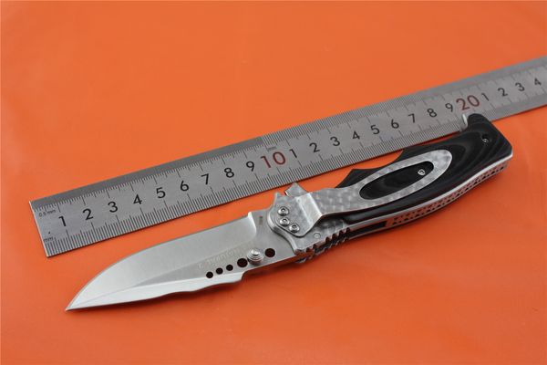 CRAWFORD 7080 Taktik Asist Katlanır Bıçak 440C Saten Blade Micarta / Kemik / Ahşap Saplı Açık Kamp Avcılık EDC Aracı