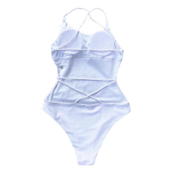 

outdoor summer high waist swimsuit halter women's sandals multi straps cross halters skinny one-piece swimwear