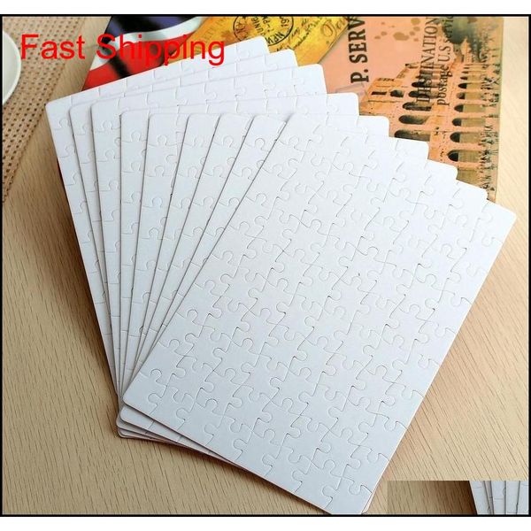 

sublimation puzzle a4 size diy sublimation blank puzzles white puzzle jigsaw 80pcs heat printing transfer handmade gift cpkvk