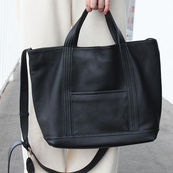

shoulder bags large capacity handbags women 100% soft genuine leather totes elegant big crossbody for ladies 2021 handle bag