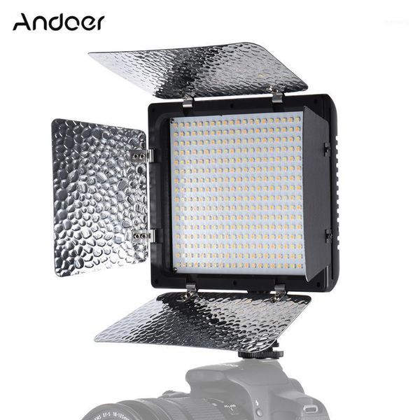 

andoer w368-ii p studio led video light 3200-6000k adjustable brightness pgraphy lighting 368 led continuous light panel1